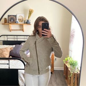 Marrakech Anthropologie Suede French Terry Jacket — Women’s M